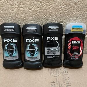 Bundle 4 Axe antiperspirant & Deodorant Stick Set - Apollo/ Black/ Cherry Spritz